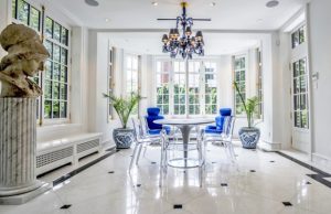 Image That Shows the spacious single room marble flooring.