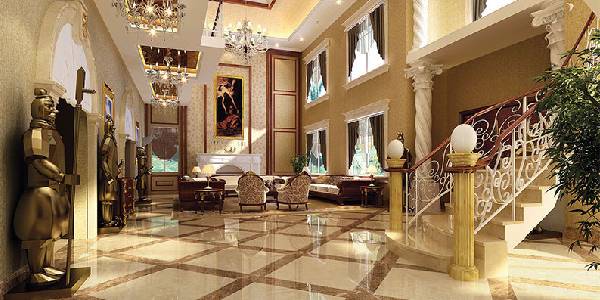 Turkish marble cladding can used for floor on the Luxurious hotel.