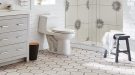 Image of an elegant bathroom with marble floors