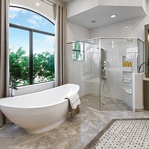 Modern and elegant bathroom interior